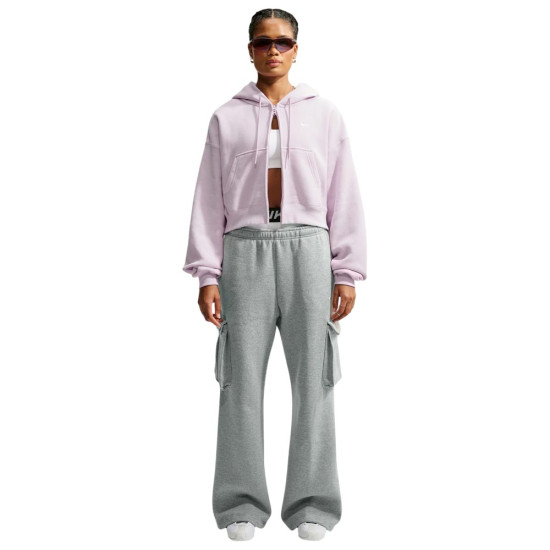 Nike Γυναικεία ζακέτα Studio Fleece Oversized Cropped Full-Zip Hoodie
